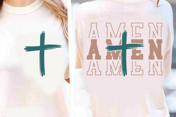 Amen Retro Christian Graphics for T-Shirt Designs