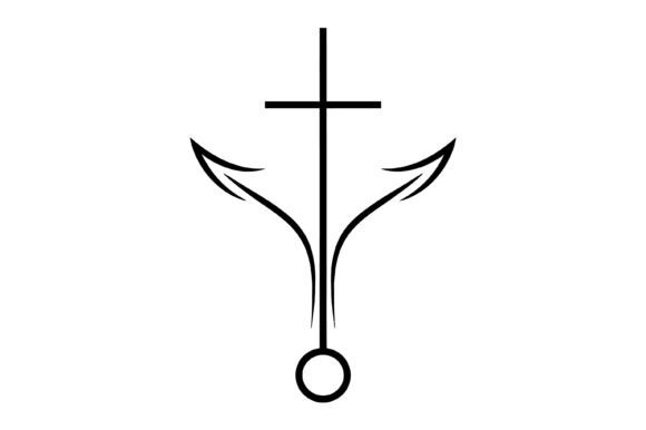 Anchor Cross Christian Symbol Graphics for T-Shirt Designs