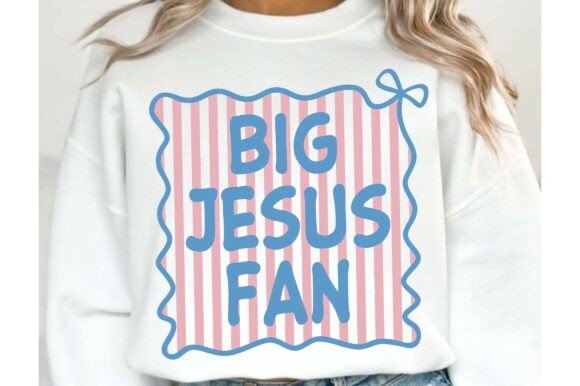 Big Jesus Fan SVG: Christian Faith Graphic for T-Shirt Designs