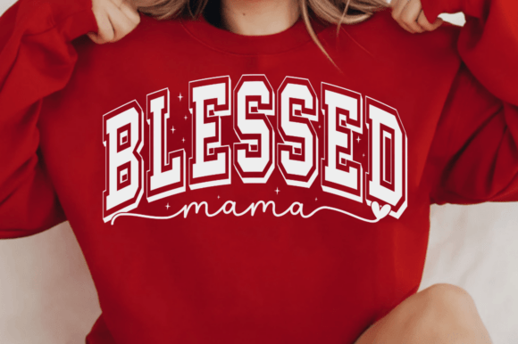 Checkered Blessed Mama SVG: Graphics for T-Shirt Designs