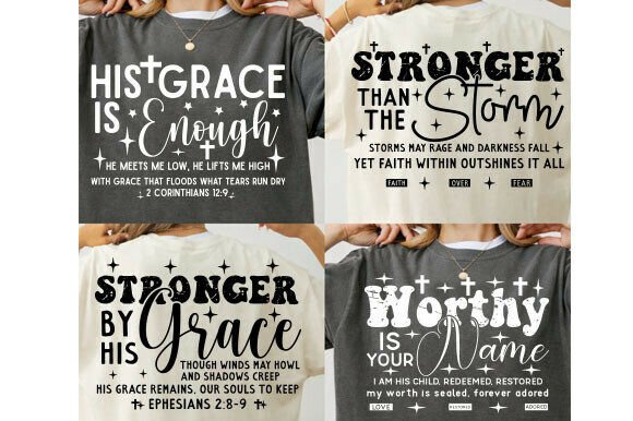 Christian Bible Verse Graphics for T-Shirt Designs