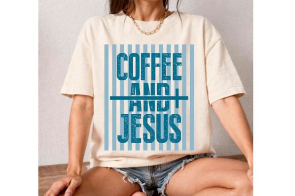 Coquette Coffee and Jesus Png: Graphics for T-Shirt Designs