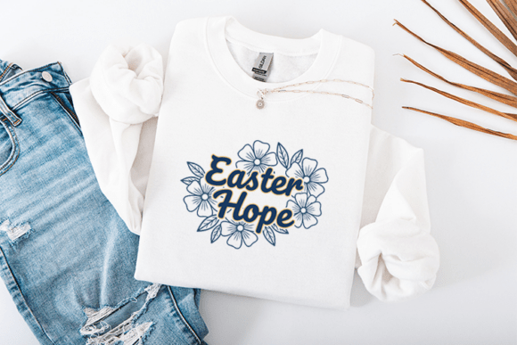 Easter Hope Christian Floral Graphics & T-Shirt Designs