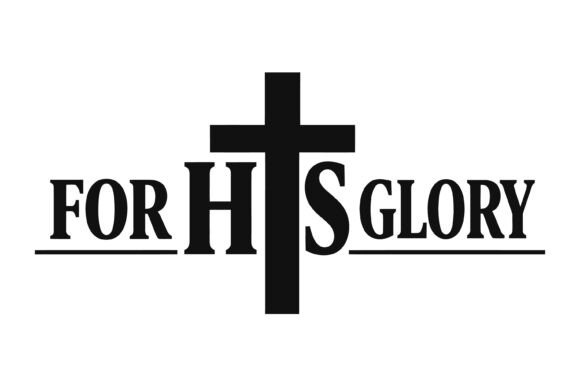 For His Glory Christian Cross Design: Graphics & T-Shirt Designs