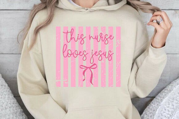 Nurse Loves Jesus: Faith Graphics for T-Shirt Designs