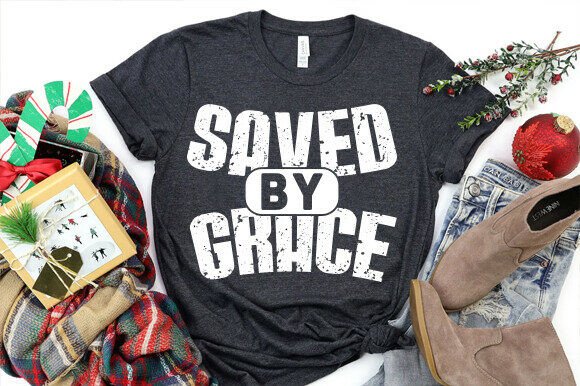 Saved by Grace Christian Svg: Retro Faith Graphics Review
