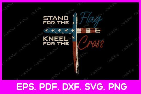 USA Flag Religious Graphics for T-Shirt Designs